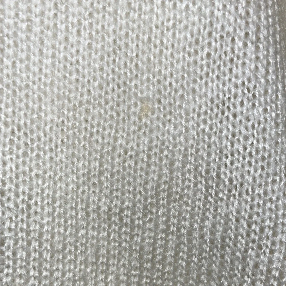 White Crew Neck Sweater with Soft Knit Material and Relaxed Fit - Picture 6 of 7